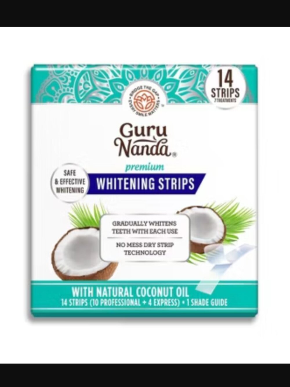 🔥3/$30 NIB Guru Nanda Teeth Whitening Strips Full Size 14 Strips Exp 09/2027